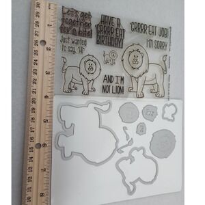 The Stamps of Life Lions2stamp Stamp Die Set Lion Animal